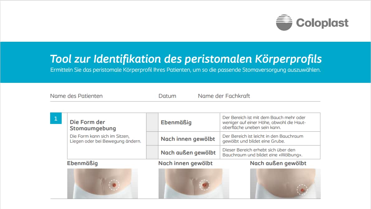 Tool zur Identifikation des peristomalen Körperprofils