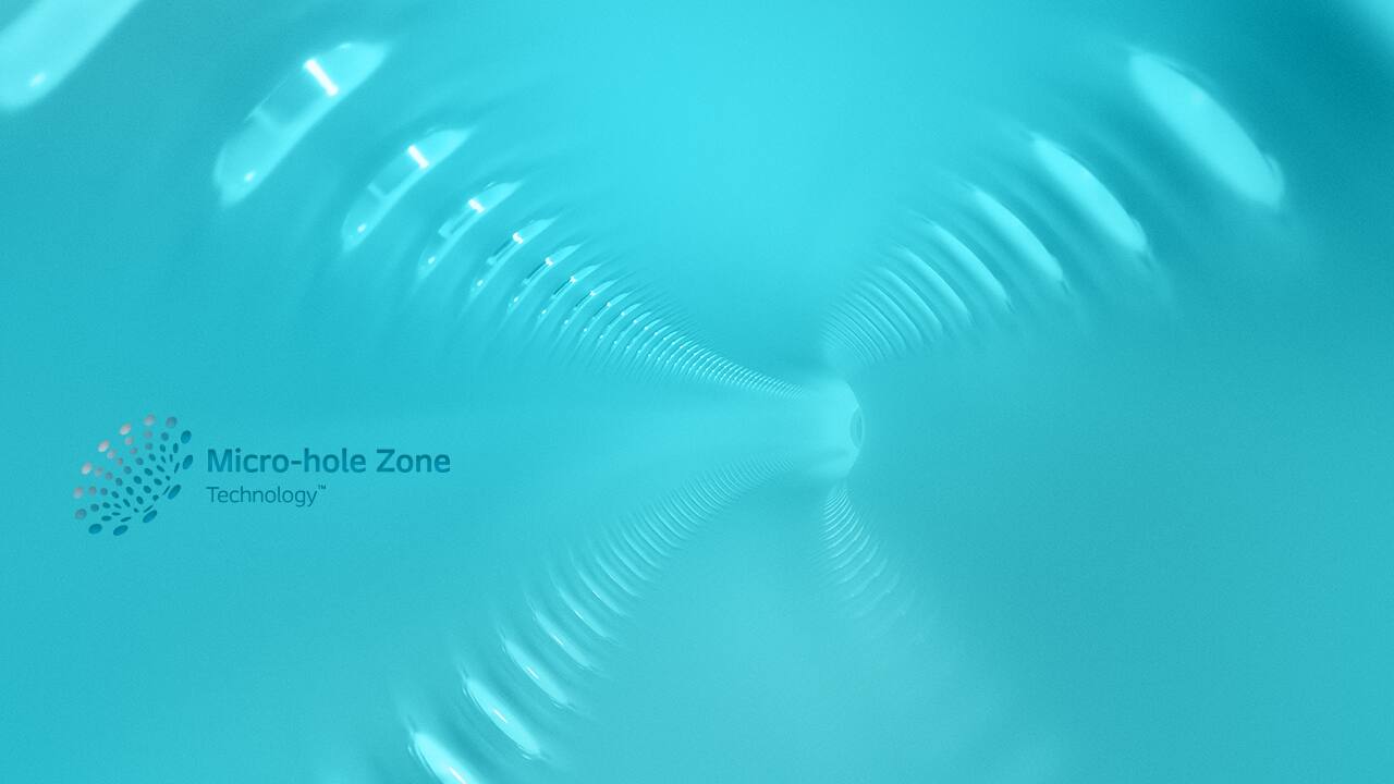 Sicherstellen der vollständigen Blasenentleerung mit der Micro-hole Zone Technology