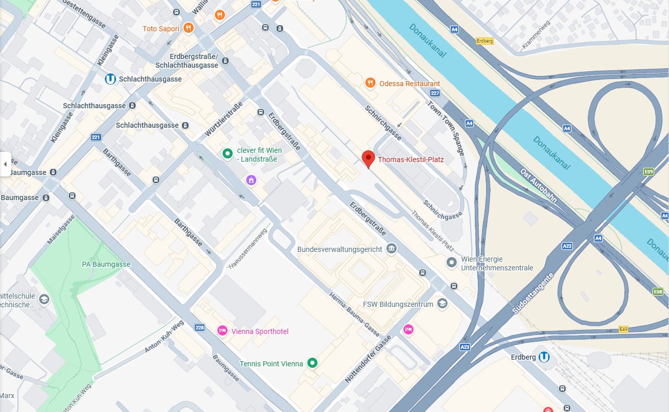 Google Maps Ansicht der Coloplast Adresse